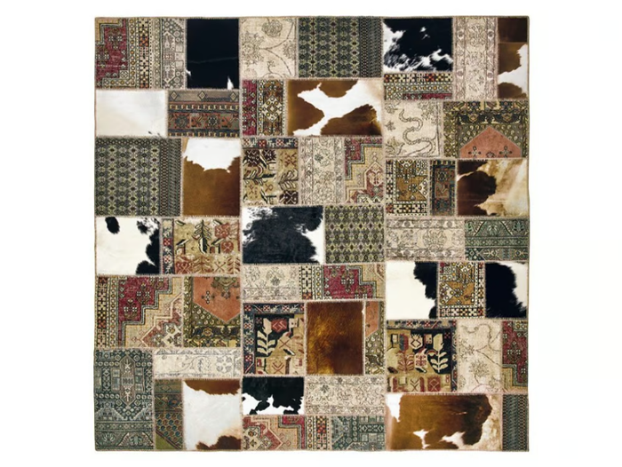 GIOCONDA - Handmade rug in wool and cow leather _ SITAP Carpet Couture Italia